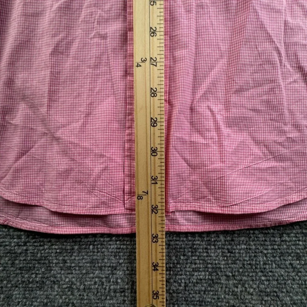 Ralph Lauren Long Sleeve Button Up Shirt Cotton Pink Check Yarmouth 16.5 34/35 - Picture 4 of 12